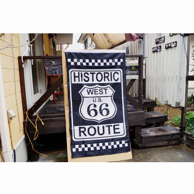 フラッグ 旗 タペストリー ルート66　HISTORIC　150×90cm レターパックOK （壁 飾り 男前インテリア雑貨 ガレージング　アメリカン）｜area27｜06