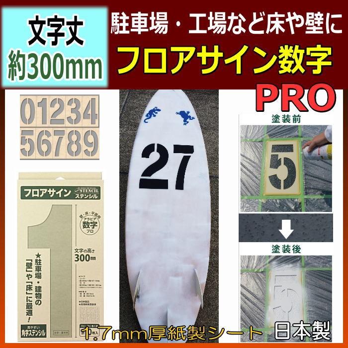 フロアサイン数字PRO 数字ステンシル ステンシルシート ステンシル
