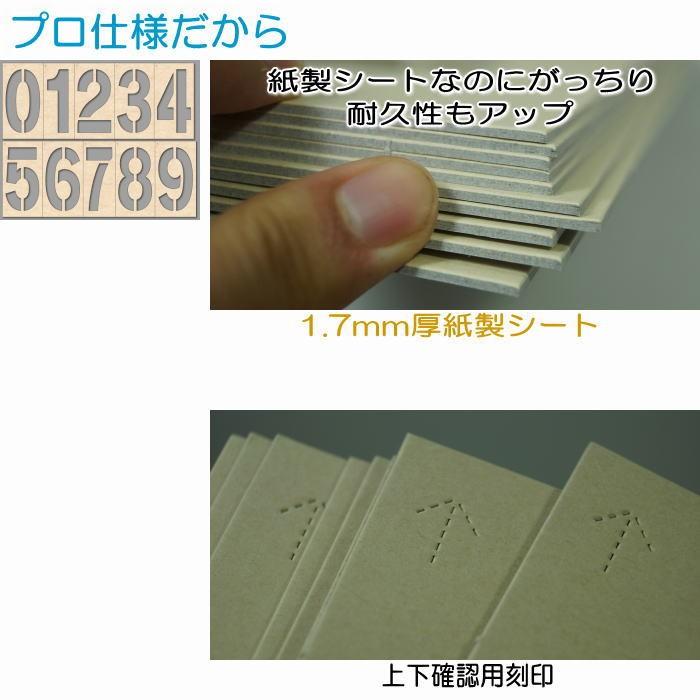 フロアサイン数字PRO 数字ステンシル ステンシルシート ステンシル
