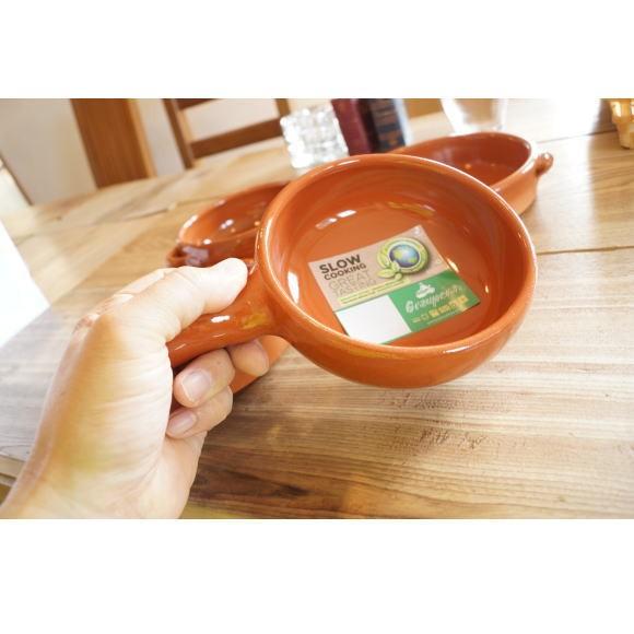 アヒージョ鍋 キャセロール鍋 口径13cm（浅鍋片手） カスエラ 耐熱陶器