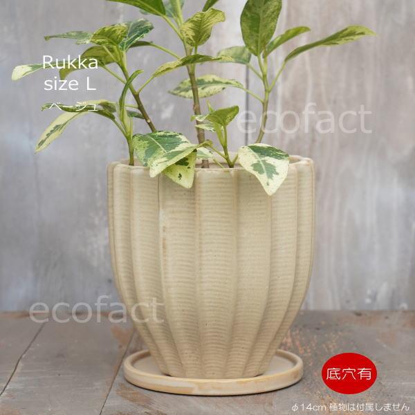 フラワーポット 植木鉢 おしゃれ 陶器鉢 ミニポット 底穴あり ルッカ