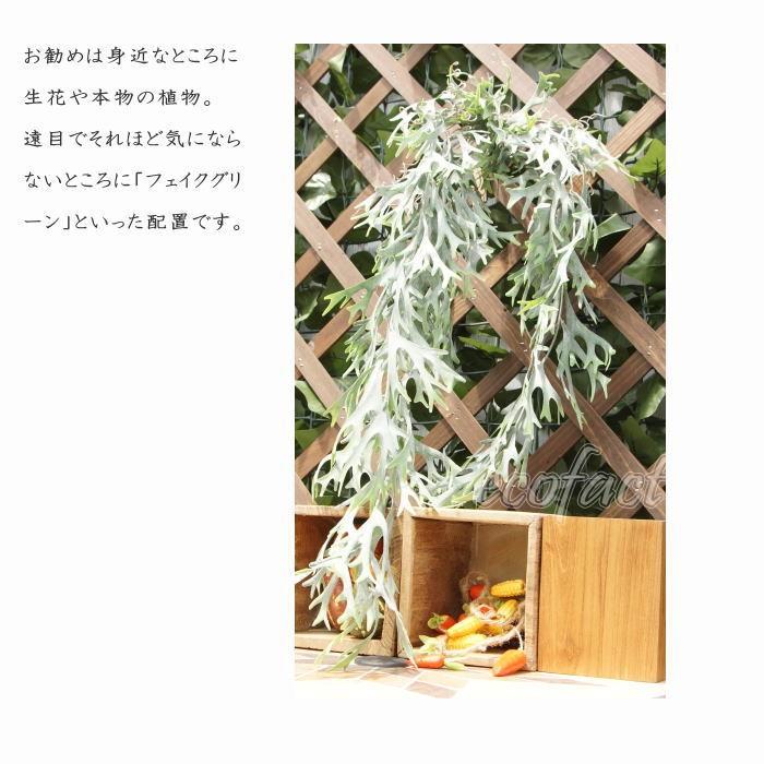フェイクグリーン ハンギングブッシュ コウモリラン（ビカクシダ）80cm