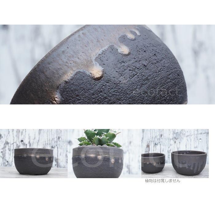 陶器鉢 植木鉢 5号 丸型 金彩 ゴールド/ブラック おしゃれ 陶器鉢 植木鉢 5号 丸型 金彩 ゴールド/ブラック おしゃれ
