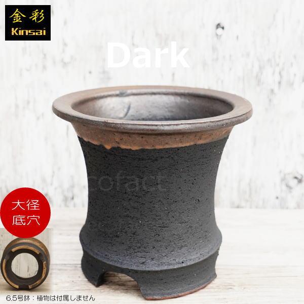 陶器鉢 植木鉢 6.5号 底穴あり 金彩高脚 ブラック サナなし 園芸 陶器鉢 植木鉢 6.5号 底穴あり 金彩高脚 ブラック サナなし 園芸