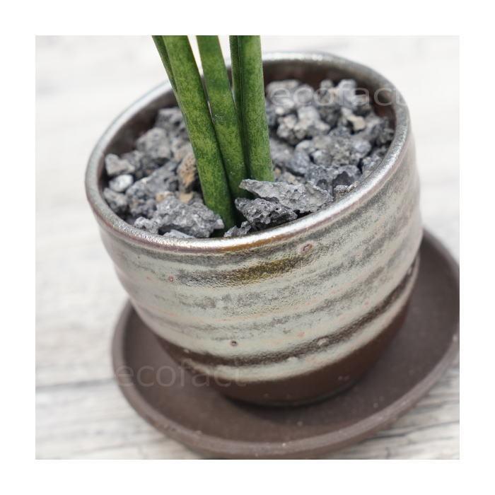 陶器鉢 植木鉢 小鉢 底穴あり 丸ミニ（フルメタリック）φ8cm 2.5号
