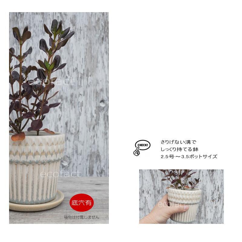 ポット 鉢 植木鉢 プランター おしゃれ 陶器 φ11.2cm Merge S ホワイト