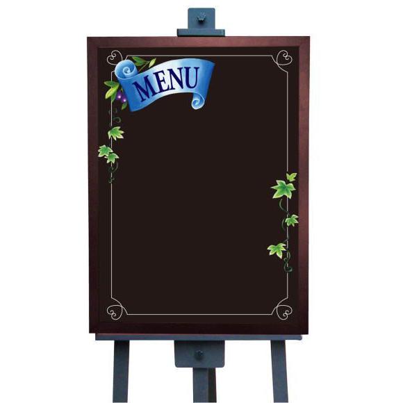 マジカルボード M メニュー青つた付 （チョークアートブラックボード
