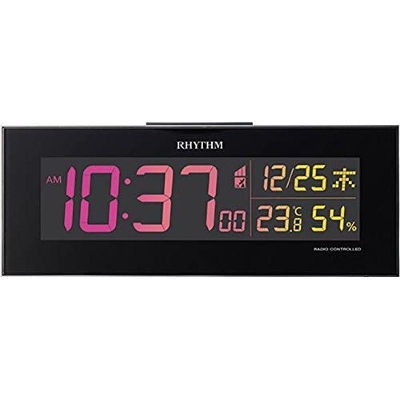 リズム(RHYTHM) 目覚まし時計 電波時計 グラデーション LED 365色 リズム(RHYTHM)目覚まし時計電波時計デジタルグラデーションLED365色