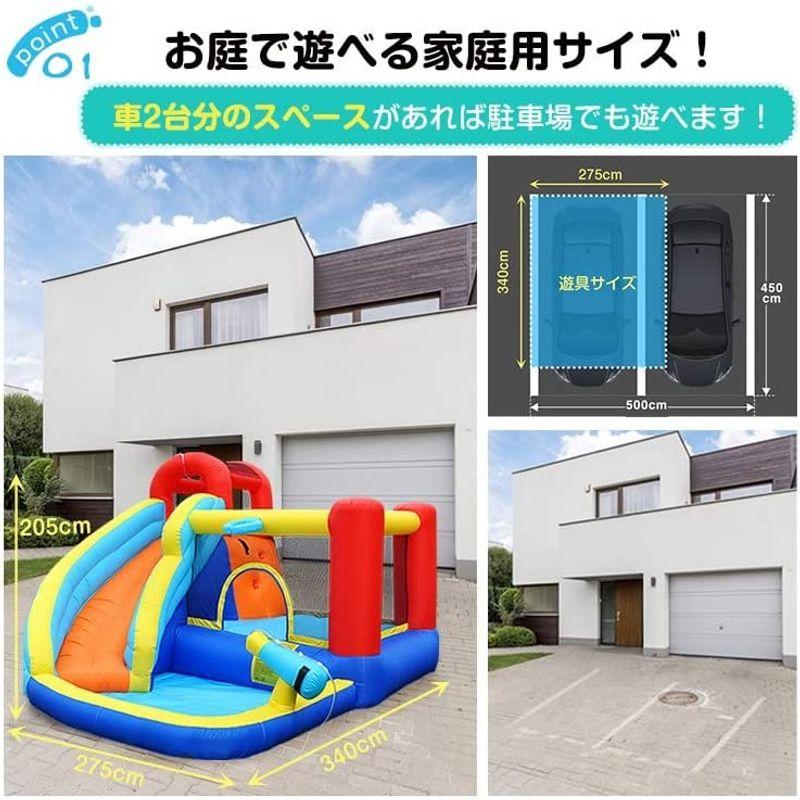 新入荷！ Kaitou ウォータースライダープール トランポリン ビニールプール 子供 水遊び ウォーターパーク ウォータースライダー ボールハウス 【VQL7065063639】(24675円)