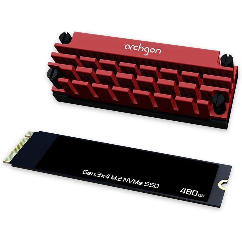 archgon SSD 480GB M.2 2280 NVMe PCIe Gen3x4 3D NAND採用 内蔵SSD 専用放熱ヒートシンク