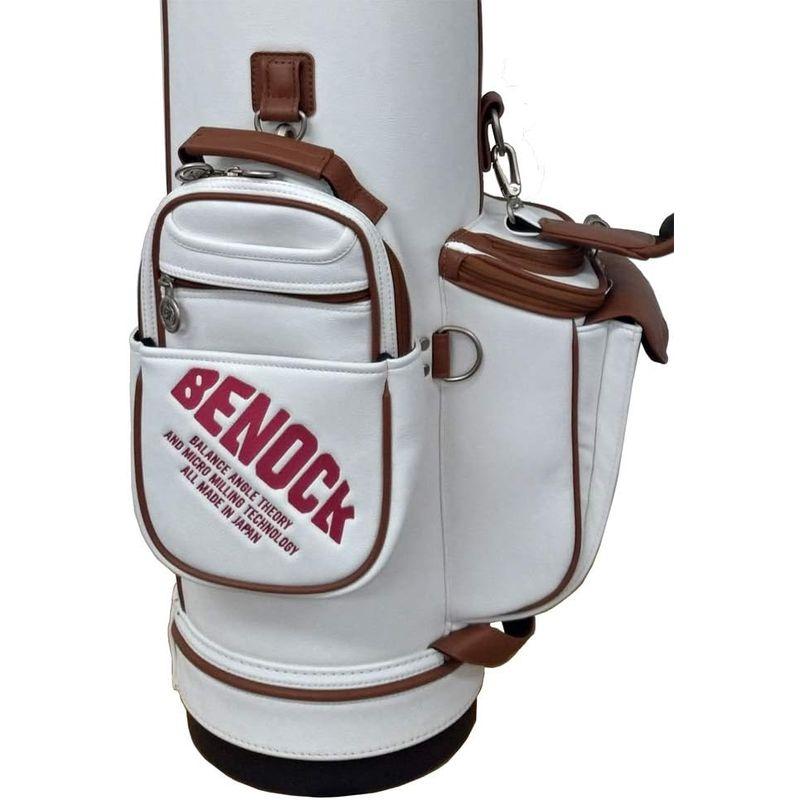 【値下げ⭕️】 BENOCK（ベノック） ゴルフ キャディバッグ BKCB-01 (ホワイト) 【MY1094100510】(38212円)