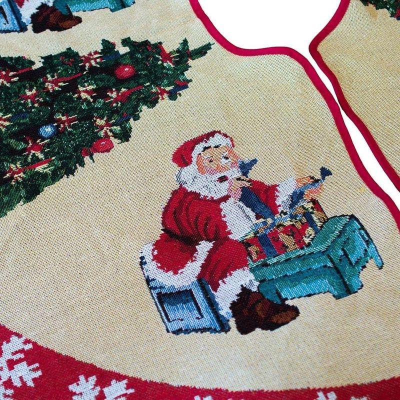 130cm　Santa　Claus　Reading　Christmas　Skirt　by　Gift　Tree　List