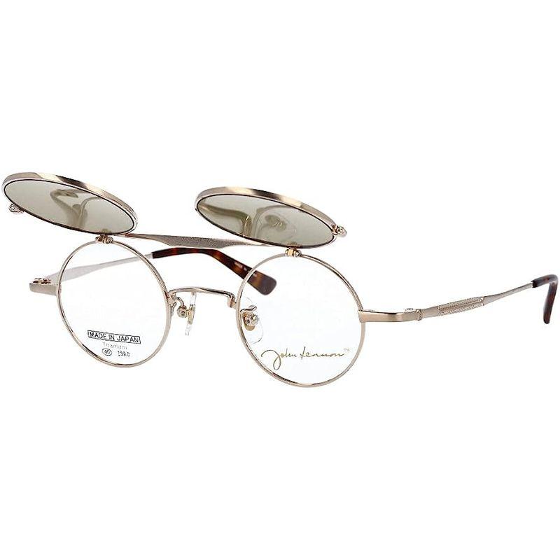 John Lennon(ジョン レノン) 跳ね上げ式 サングラス JL?1042 パソコン用メガネ 日本製 フレームカラー/ゴールド、レンズ 日本製 フレームカラー/ゴールド Lennon ジョン レノン 跳ね上げ式 サングラス JL パソコン用メガネ レンズ