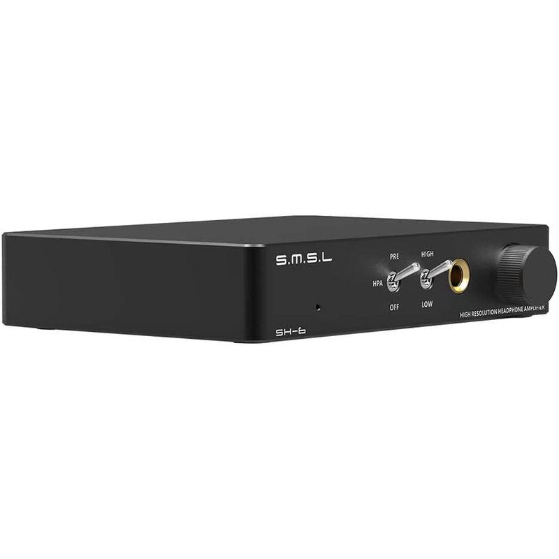S.M.S.L SH-6 デスクトップ Mini ヘッドフォンアンプ 2ステップゲイン設定 Hi-Resオーディオ AMP 6.35mm R SH デスクトップ Mini ヘッドフォンアンプ 2ステップゲイン設定 Hi Resオーディオ AMP 35mm