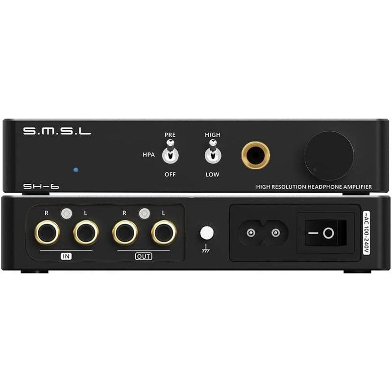 S.M.S.L SH-6 デスクトップ Mini ヘッドフォンアンプ 2ステップゲイン設定 Hi-Resオーディオ AMP 6.35mm R SH デスクトップ Mini ヘッドフォンアンプ 2ステップゲイン設定 Hi Resオーディオ AMP 35mm