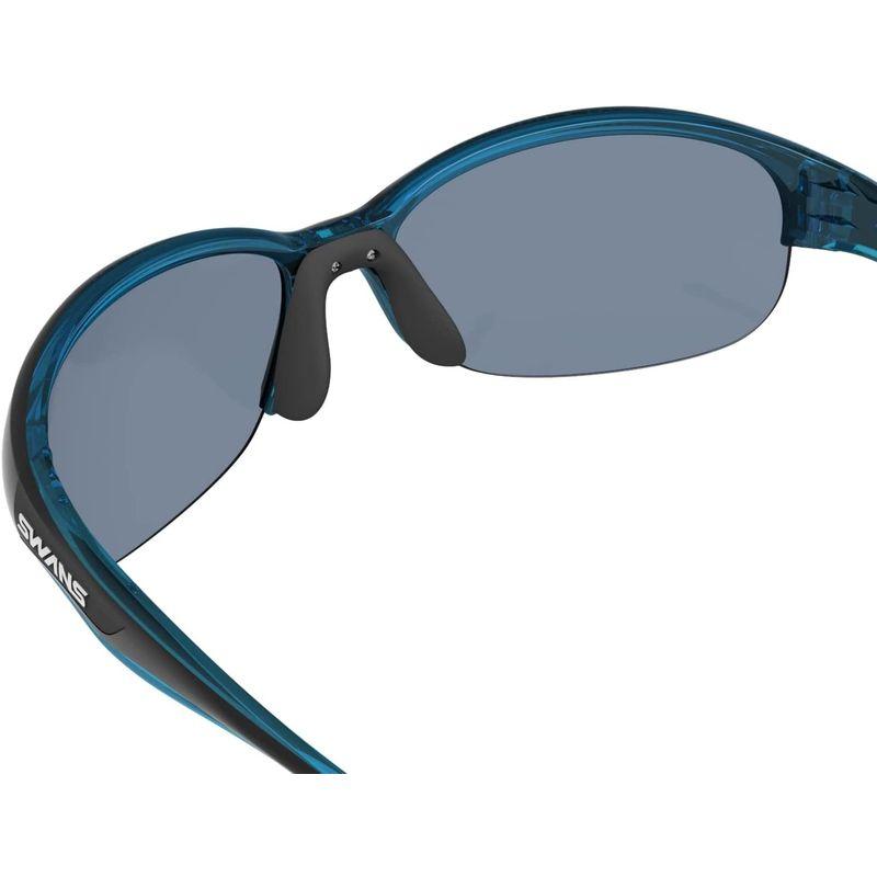 SWANS (スワンズ) スポーツ 偏光 サングラス ルナ 女性向け LN-0067 BKBL ブラック×クリアブルー ブラック×クリアブルー スワンズ スポーツ 偏光 サングラス ルナ 女性向け LN BKBL プラスチック