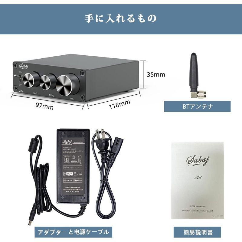 Sabaj A1 アンプ Bluetooth 5.0 小型 2チャンネル パワーアンプ HI-FI スピーカー用 「MA12070」 アンプ アンプ Bluetooth MA12070 A1 小型 2チャンネル パワーアンプ HI FI スピーカー用