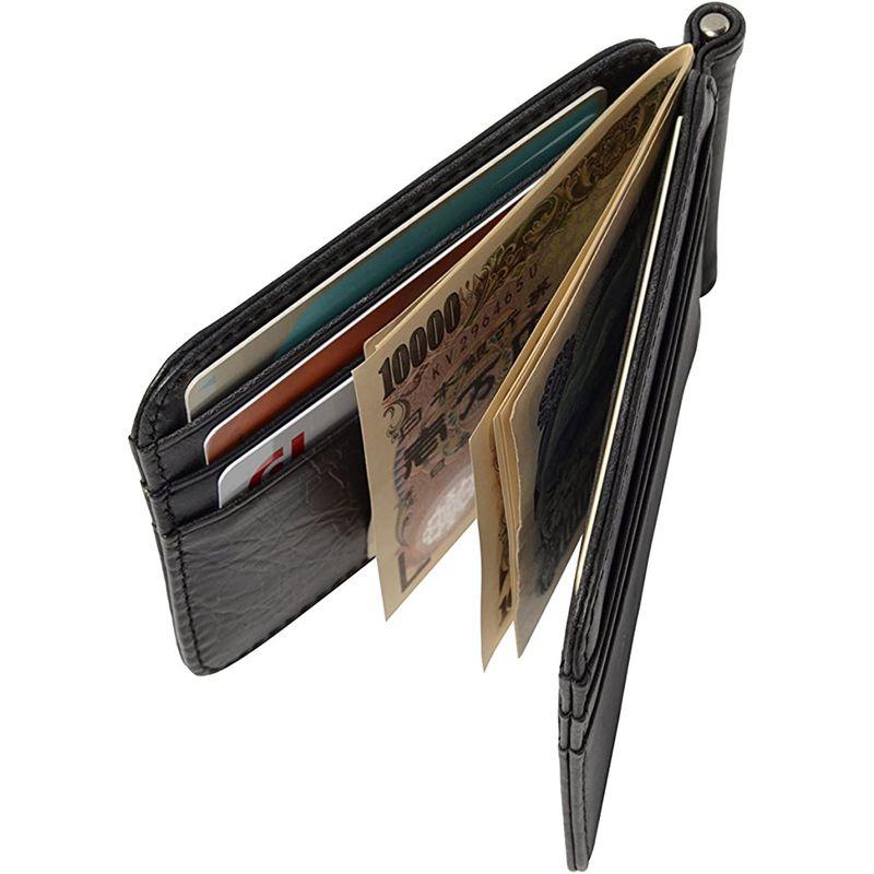 Kinzou メンズ マネークリップ 財布 二つ折り スマート カードケース