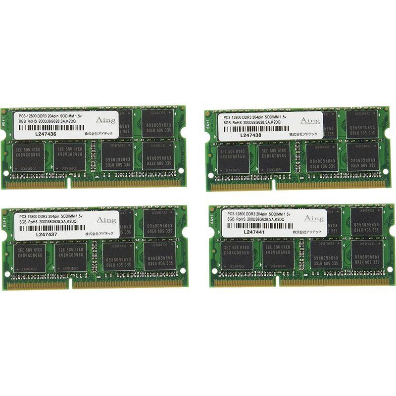 アドテック DDR3-1600/PC3-12800 SO-DIMM 8GB×4枚組 ADS12800N-8G 【レビューで送料無料】 