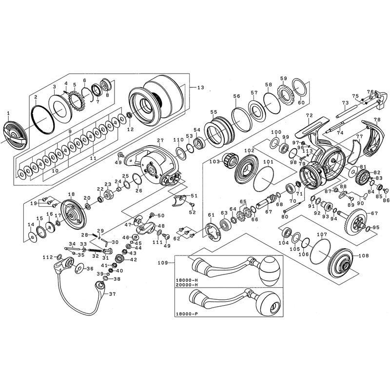ダイワ(DAIWA) 純正パーツ 20 ソルティガ 18000-H ドラグノブ 部品番号 1 部品コード 139803 部品番号 部品コード DAIWA 純正パーツ ソルティガ ドラグノブ