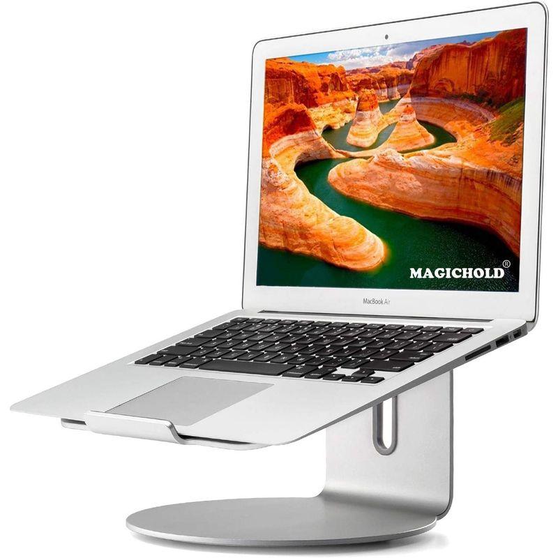 MagicHold エルゴノミックデザイン ノートパソコン/MacBook対応 (11-17インチ) アルミニウムスタンド/下部スイベル付き エルゴノミックデザイン ノートパソコン/MacBook対応 17インチ アルミニウムスタンド/下部スイベル付き