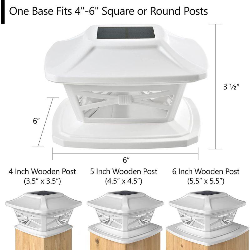 Davinci　Lighting　Flexfit　6x6　木製ポスト用ベース付き　5x5　ソーラーアウトドアポストキャップライト　4x4