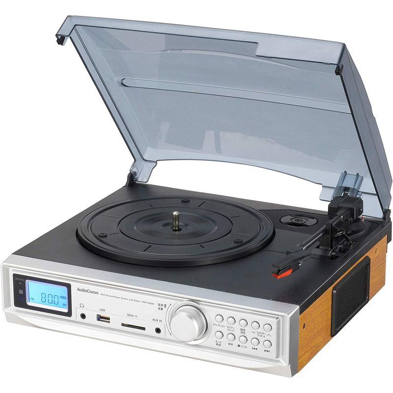 オーム電機 AM/FMラジオ付マルチレコードプレーヤーシステム RDP-B300N AM/FMラジオ付マルチレコードプレーヤーシステム RDP B300N 5mmステレオミニジャック