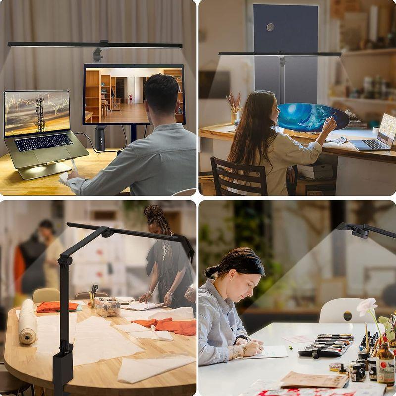 デスクライト OOWOLF 電気スタンド LEDデスクライト 高演色Ra95 明るさ1400Lx 無段階調光 調色 幅広スタンドライト 多角 OOWOLF 電気スタンド LEDデスクライト 高演色Ra95 明るさ1400Lx 無段階調光 調色 幅広スタンドライト 多角