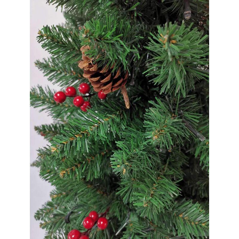 AISHITE　クリスマスツリー　スリム　おしゃれ　赤い実付き　グリーン　森の中のクリスマス　松かさ付き　緑　ヌードツリー　xmas　北欧