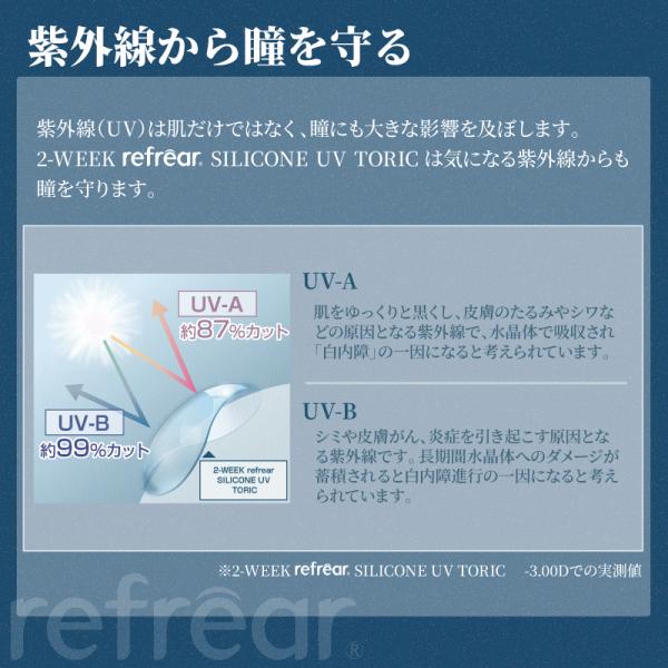2ウィークリフレアシリコーンUVトーリック 乱視用コンタクト シリコーンハイドロゲル フロムアイズ | ツーウィークリフレア | 12