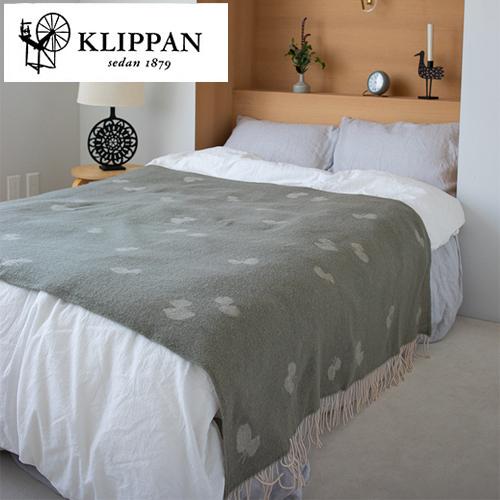 低価格で大人気の KLIPPAN ウールスロー オリーブ CHOUCHO 130×200cm シングル 毛布、ブランケット