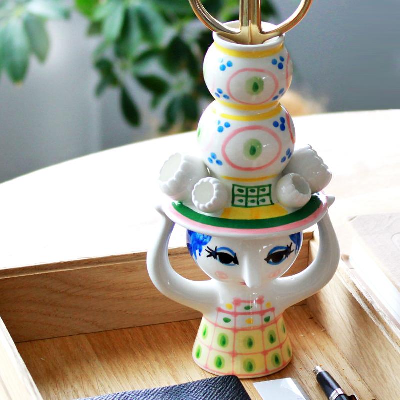 Bjorn Wiinblad ビヨン・ヴィンブラッド Lady with Hat キャンドル