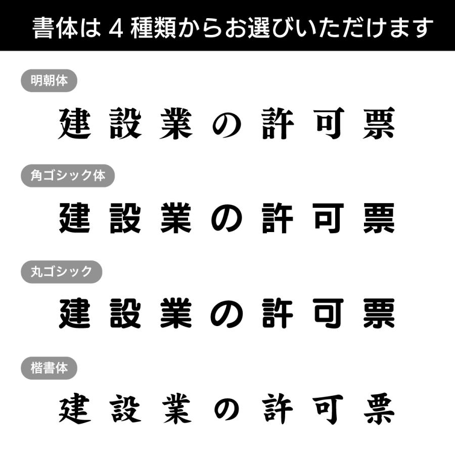 建設業の許可票 法定サイズ クリア W450mm×H400mm×D3mm 看板 建設業の許可票 法定サイズ クリア W450mm×H400mm×D3mm 看板