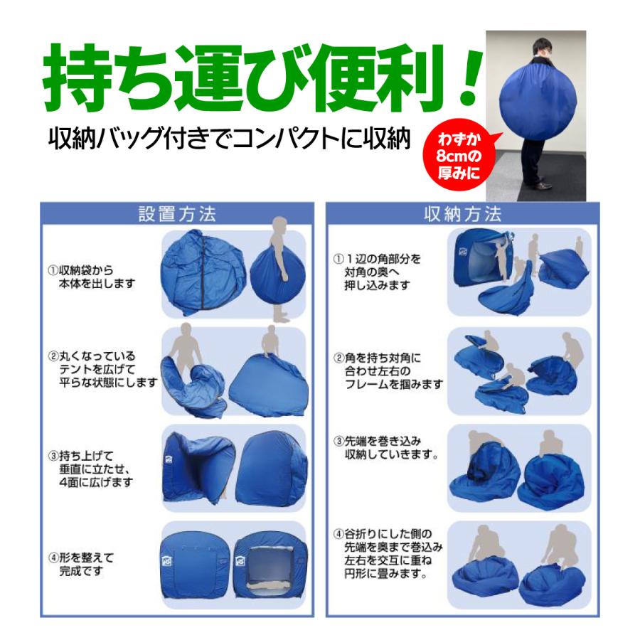 らくらくシェルターテント RS-18（W2.1m×D2.1m×H1.8m）災害時の 