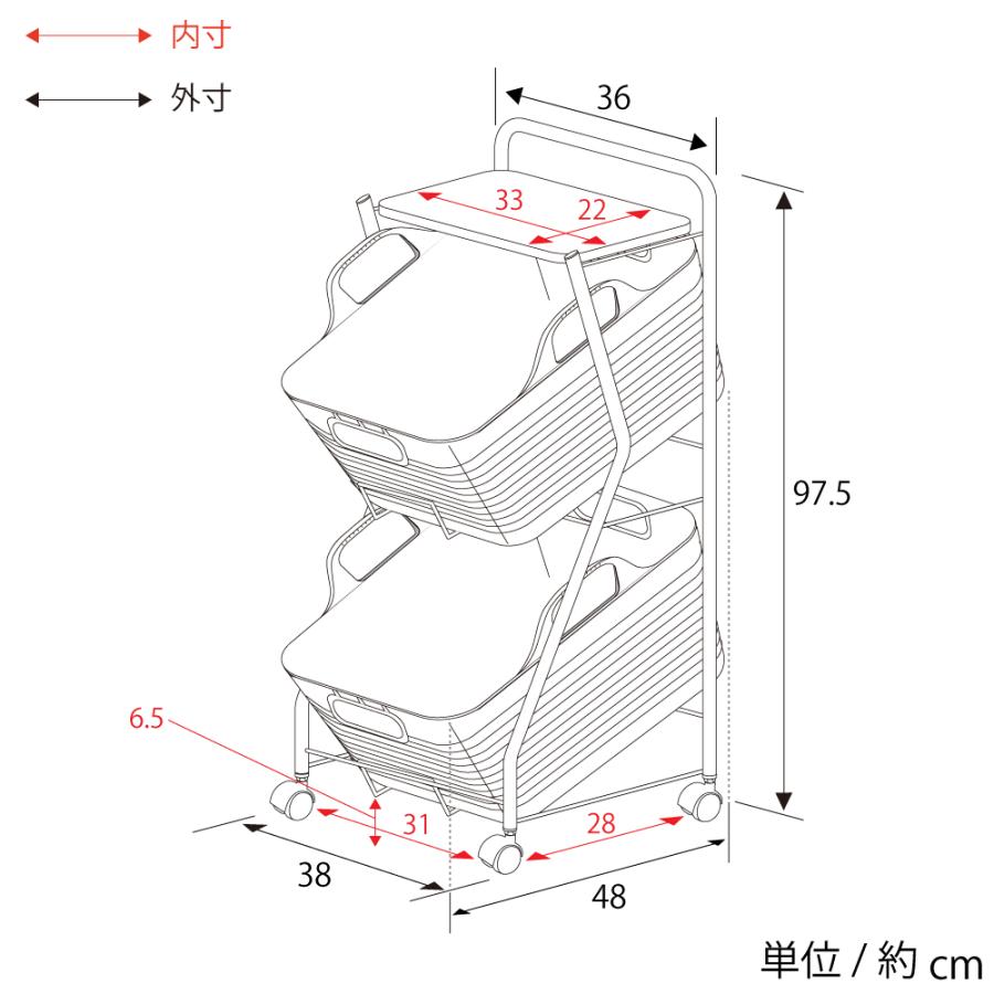 フレームズ＆サンズ Kラインランドリーワゴン AD13 FRAMES＆SONS K Line laundry wagon AD13 / おしゃれ｜arenot｜05