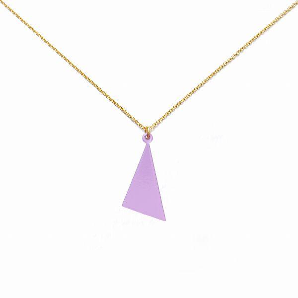 リル ポリゴン トライアングル ネックレス ラベンダー Lilou POLYGON TRIANGLE NECKLACE lavender / おしゃれ｜arenot