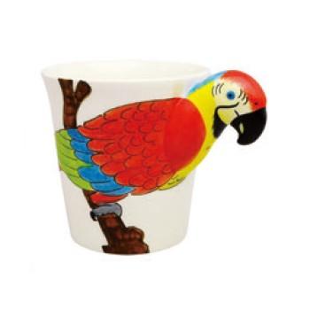 ミーラープ セラミック アニマルマグ レッドマカウ Meelarp Ceramic ANIMAL MUG red macaw / おしゃれ｜arenot