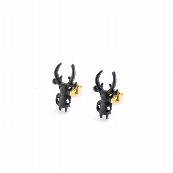 リル インセクト ピアス クワガタ マットブラック Lilou INSECT PIERCE stag beetle mat black / おしゃれ｜arenot