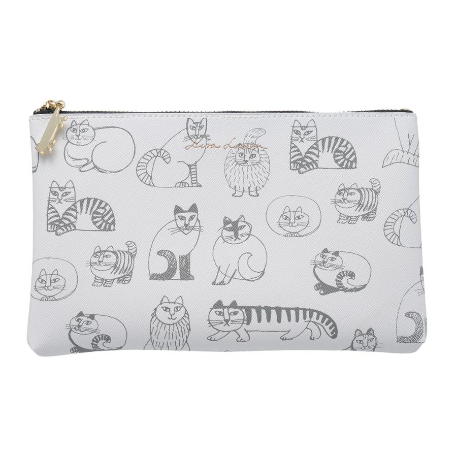 リサラーソン スケッチねこたち プリントポーチ 白地グレー Lisa Larson Print Pouch Sketch Cats おしゃれ Arenot Yahoo 店 通販 Yahoo ショッピング