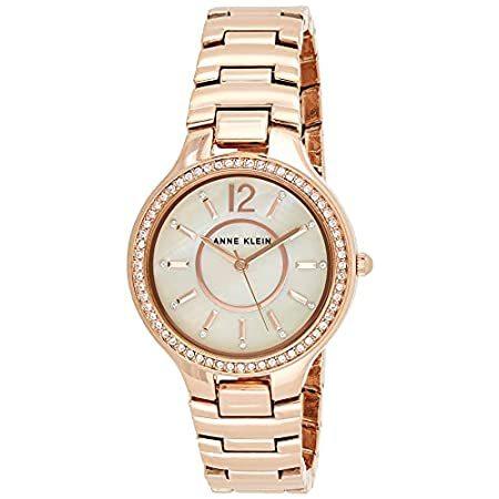 Anne Klein Women's AK/1854RMRG Premium Crystal Accented Rose Gold-Tone Brac Ceas de Dama Anne Klein AK-1854RMRG Roz Auriu bsw_AK⁄1854RMRG