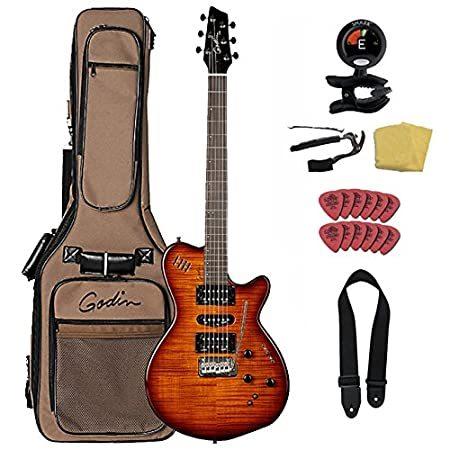 【まとめ買い】 Godin XTSA Light Burst Solid Body 3-Voice Electric Guitar Bundle w/Gig Bag エレキギター