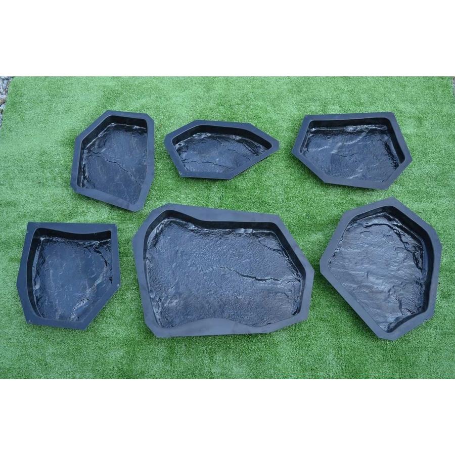 Concrete molds DIY Sold 6 pcs Plastic Moulds Flagstone Casting Concrete