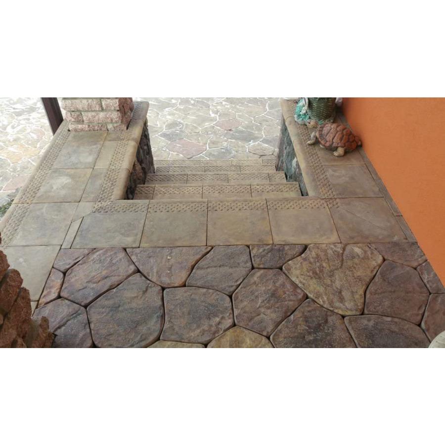 Concrete molds DIY Sold 6 pcs Plastic Moulds Flagstone Casting Concrete