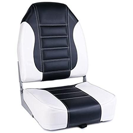 Leader Accessories High Back Fishing Folding Boat Seat (G-Black/White) 販売買い  プレジャーボート、ヨット