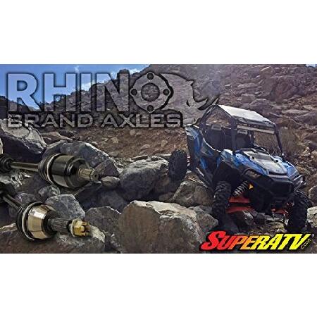 SuperATV Heavy Duty Rhino Brand Rear Axle for Polaris Ranger Midsize 500/570 / 500 / EV/ETX (SEE FITMENT) - Stock Length REAR Axle - Upgrade From Your - 4