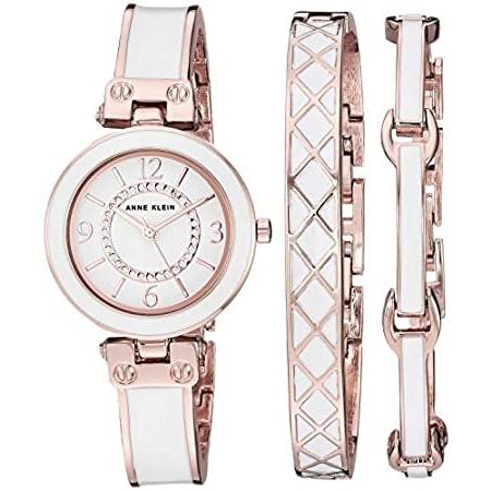 Anne Klein Women's AK/3296WTST Premium Crystal Accented Rose Gold-Tone and