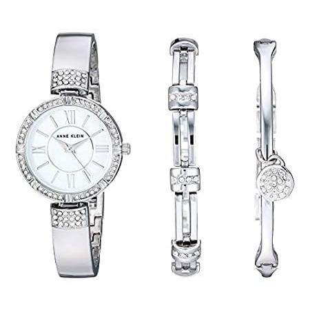 Anne Klein Women's Premium Crystal Accented Watch and Bracelet Set