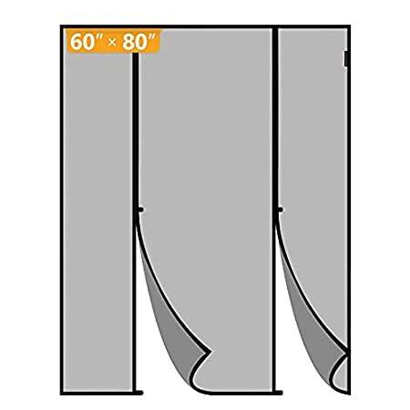 磁気スクリーンドア 60 X 80 ダブルドア スクリーン カーテン スライドドア用 カーテン その他のエクステリア 屋外設備 X 80 B07rx9qx1q 高さ80インチまでのドアに対応 アレスグラフィオ ヤフー店 ハエの虫を 最大幅60インチ