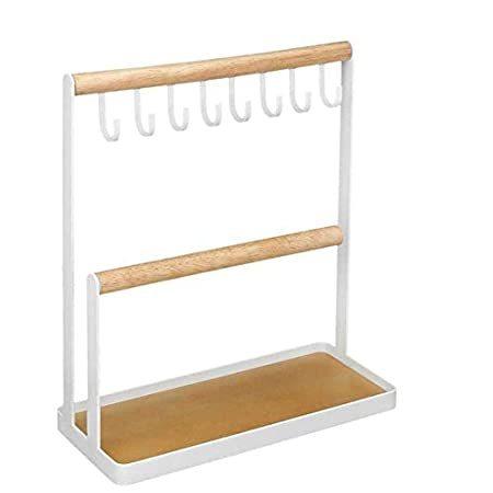 Yosooo ジュエリーディスプレイスタンド モダン メタル 2段 卓上ブレスレット ネックレス ジュエリーオーガナイザー ディスプレイツリーラック