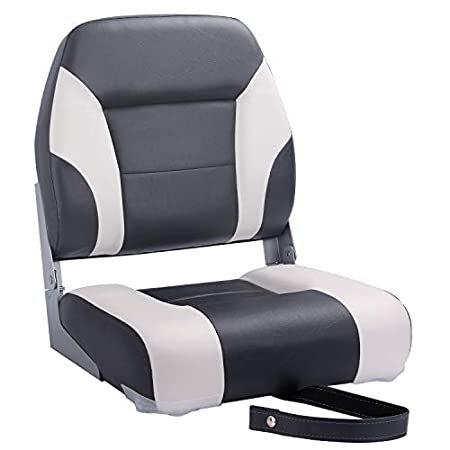 NORTHCAPTAIN T2 Deluxe Low Back Folding Boat Seat White Charcoal(1 seat)